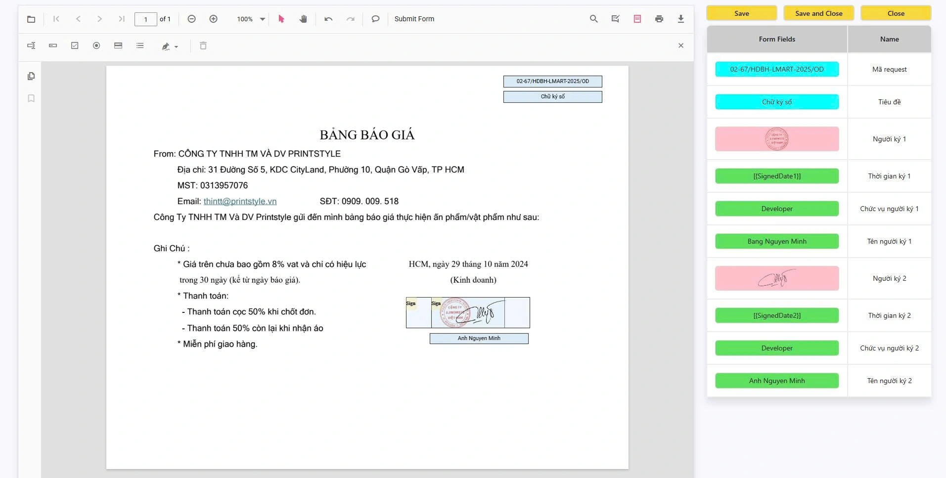 Chữ ký số được tích hợp trong hợp đồng điện tử